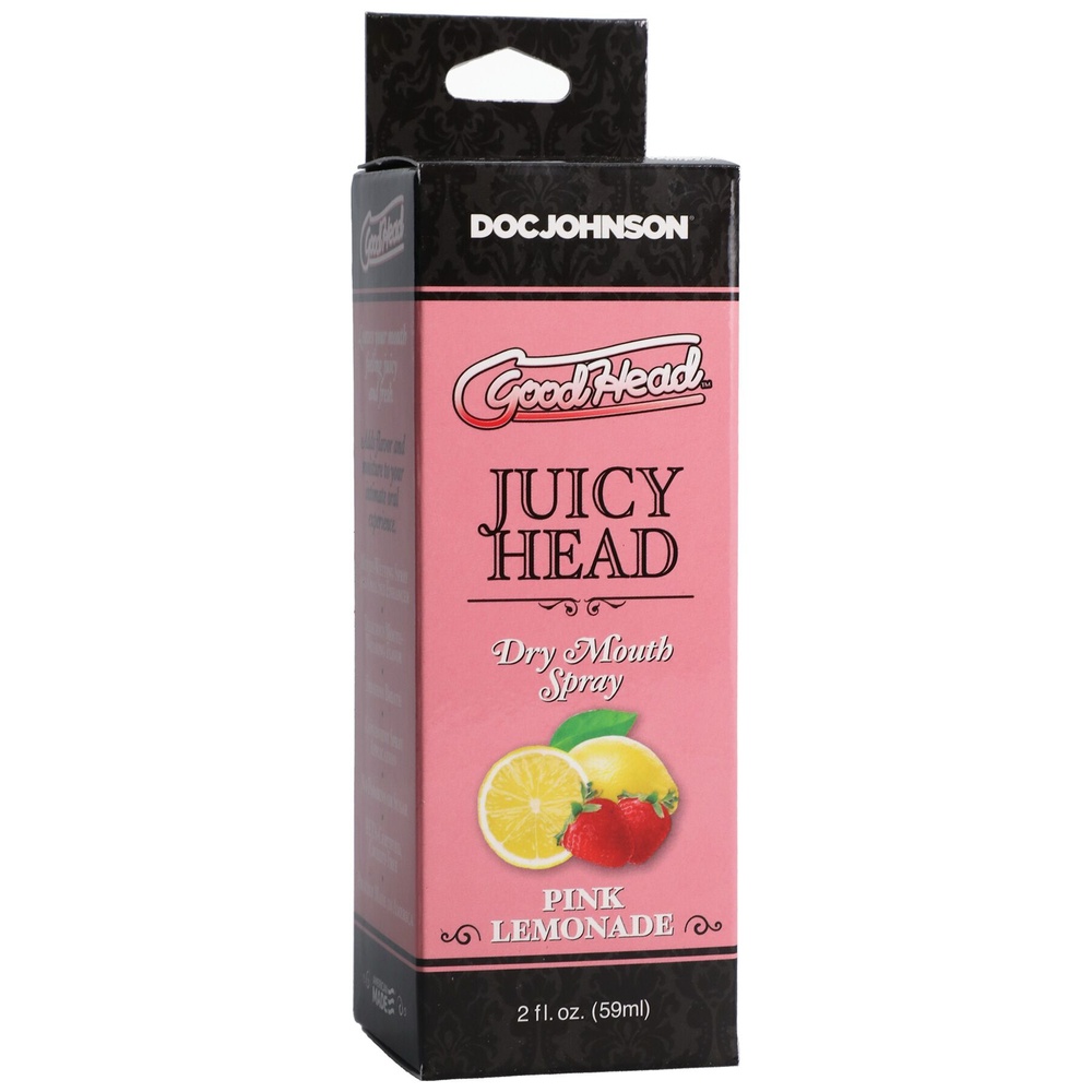 Зволожувальний спрей оральний Doc Johnson GoodHead – Juicy Head – Dry Mouth Spray – Pink Lemonade 2 фото