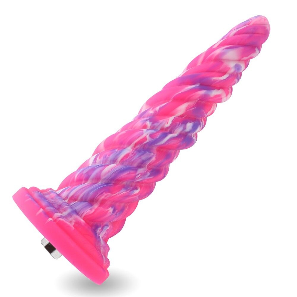 Фантазійний фалоімітатор 10.12″ для секс-машин Hismith Silicone Dildo rose Monster Series, система K фото