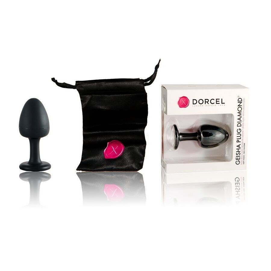 Анальная пробка Dorcel Geisha Plug Diamond M с шариком внутри, создает вибрации, макс. диаметр 3,2см фото