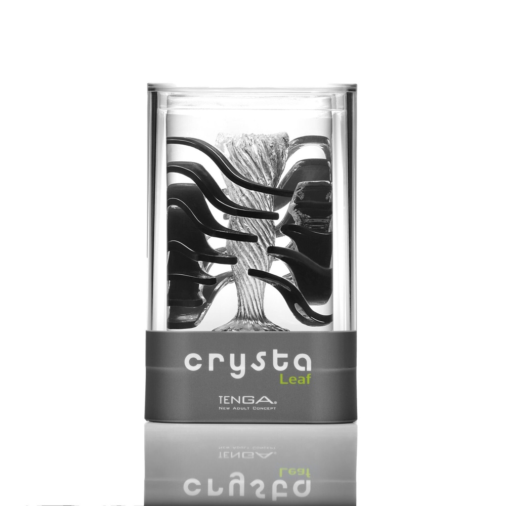Мастурбатор TENGA Crysta Leaf, унікальний рельєф, пелюстки, що стимулюють, прозорий матеріал фото
