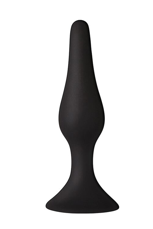 Анальная пробка на присоске MAI Attraction Toys №35 Black, длина 15,5см, диаметр 3,8см фото