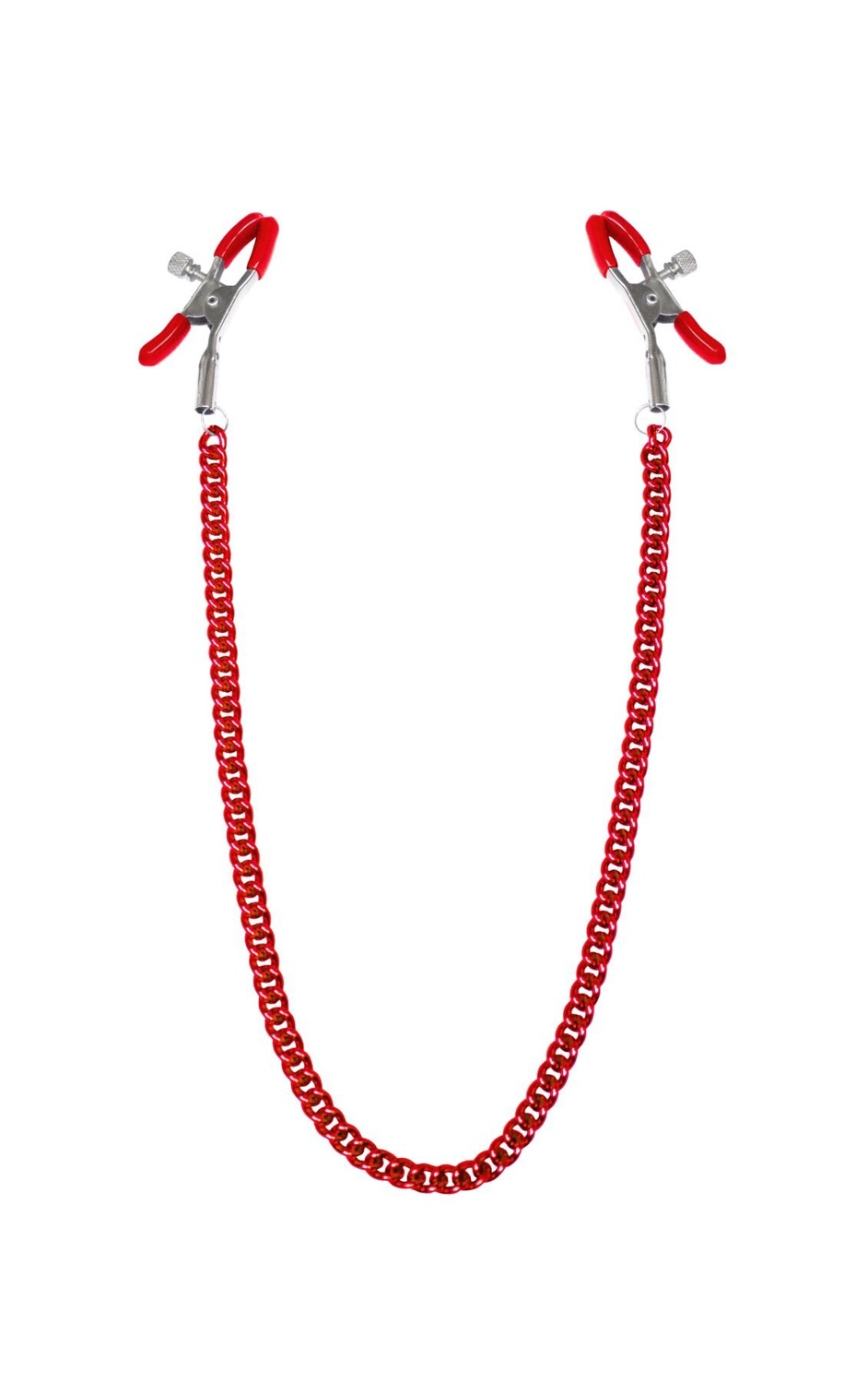 Затискачі для сосків з ланцюжком Feral Feelings — Nipple clamps Classic, червоний фото
