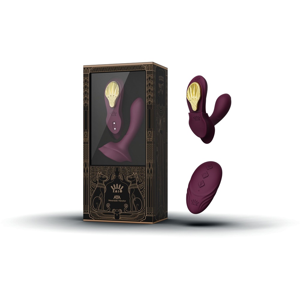 Смартвібратор у трусики Zalo — AYA Velvet Purple, насадка та пульт ДК фото