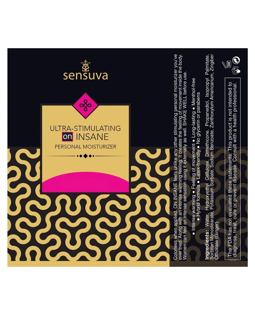 Пробник стимулюючої змазки Sensuva — Ultra-Stimulating On Insane (6 мл) фото