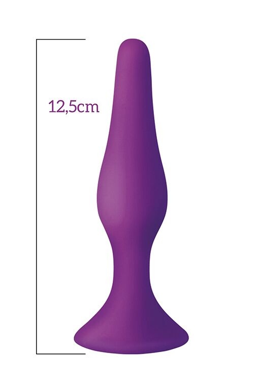 Анальна пробка на присоску MAI Attraction Toys №34 Purple, довжина 12,5 см, діаметр 3,2см фото