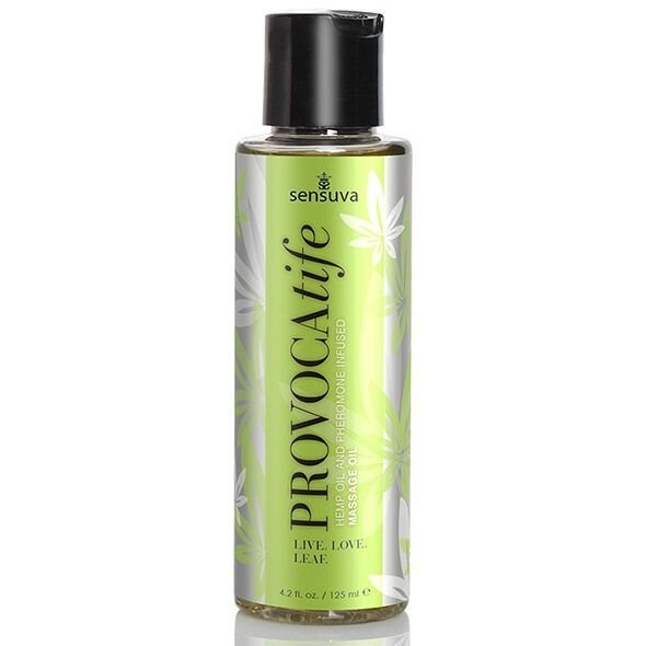 Массажное масло Sensuva: Provocatife Hemp Oil Infused Massage (125 мл) с феромонами и маслом конопли фото