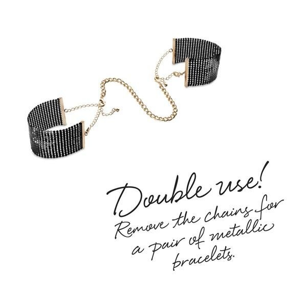 Наручники Bijoux Indiscrets Desir Metallique Handcuffs — Black, металеві, стильні браслети фото