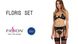 Комплект белья FLORIS SET black S/M - Passion Exclusive: лиф, трусики, пояс для чулок фото 4