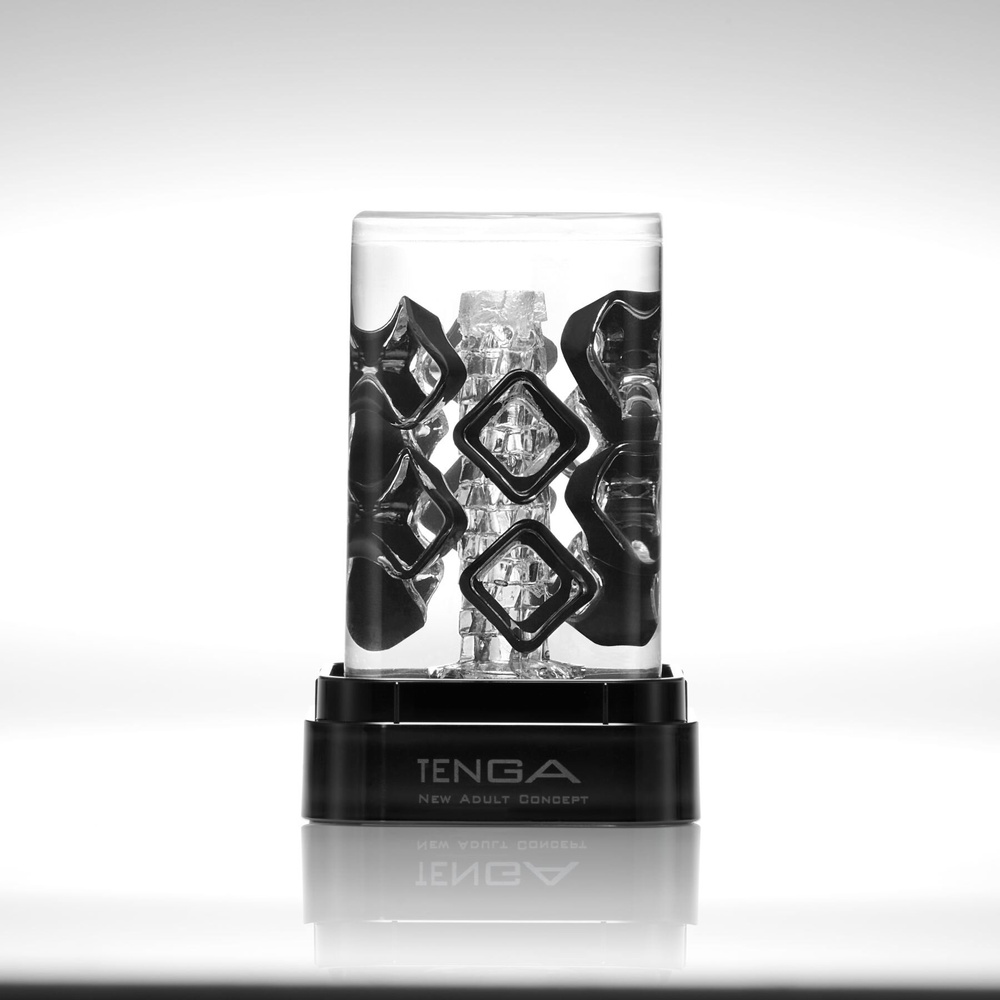 Мастурбатор TENGA Crysta Block, унікальний рельєф, щільні блоки, що стимулюють, прозорий матеріал фото