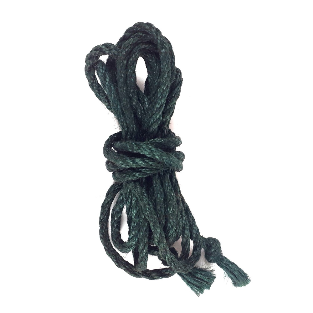 Джутова мотузка BDSM 8 метрів, 6 мм, колір зелений фото