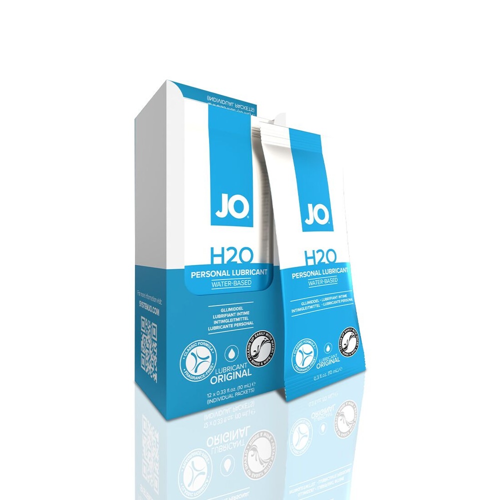 Набір лубрикантів Foil Display Box – JO H2O Lubricant – Original – 12 x 10ml фото