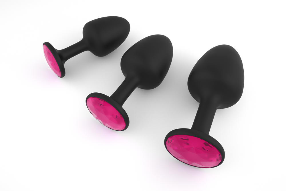 Анальная пробка Dorcel Geisha Plug Ruby L с шариком внутри, создает вибрации, макс. диаметр 4см фото