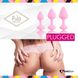 Набор силиконовых анальных пробок FeelzToys - Bibi Butt Plug Set 3 pcs Pink фото 5