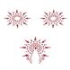 Пестіс з кристалів Petits Joujoux Gloria set of 3 — Red, прикраса на груди і вульву фото 1