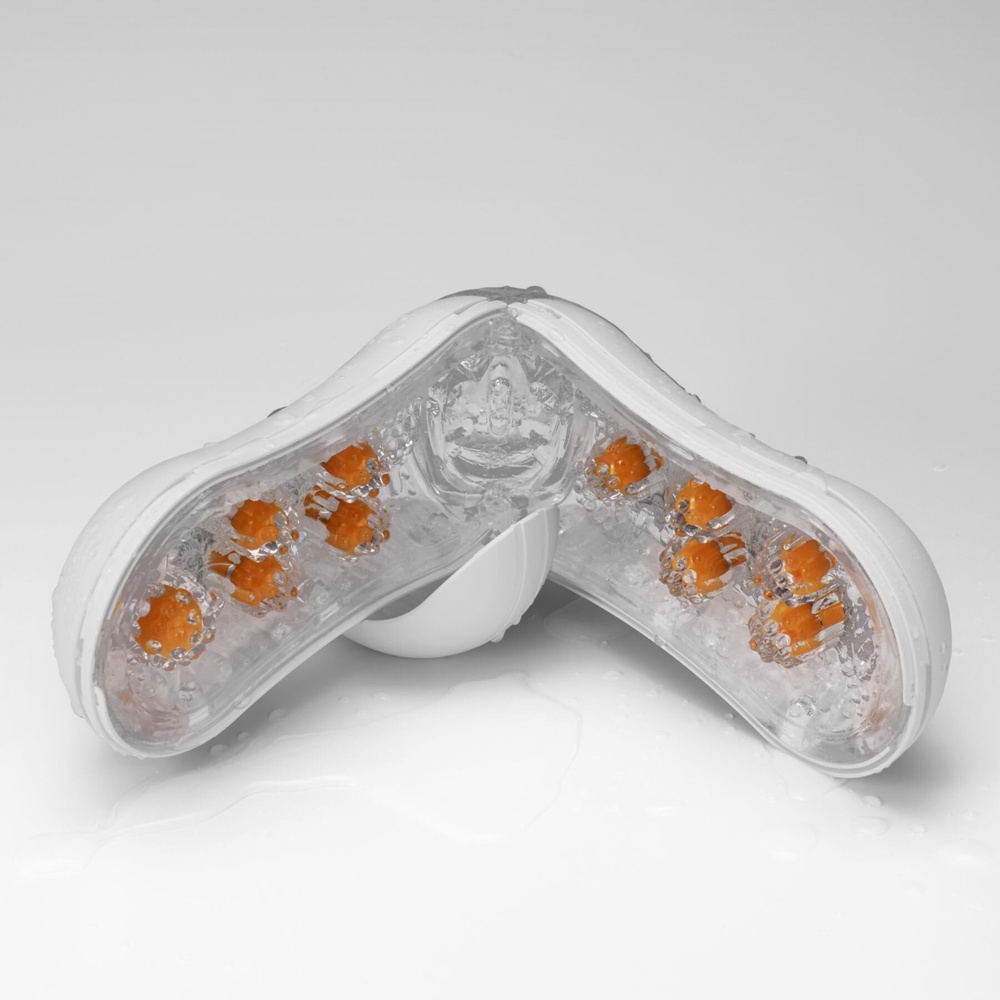 Мастурбатор Tenga FLIP ORB — Orange Crash, із змінним стисненням, зі стимулюючими кульками всередині фото