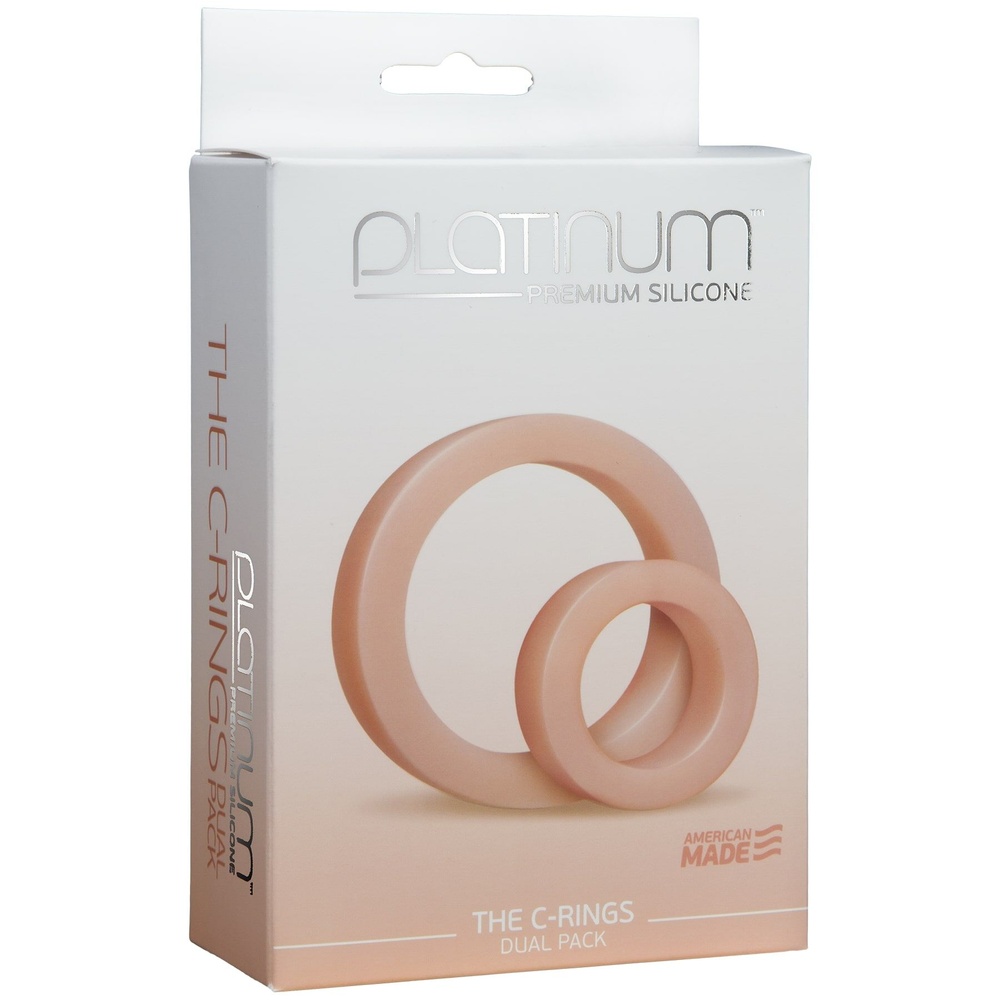 Набір ерекційних кілець Doc Johnson Platinum Premium Silicone - The C-Rings - White фото