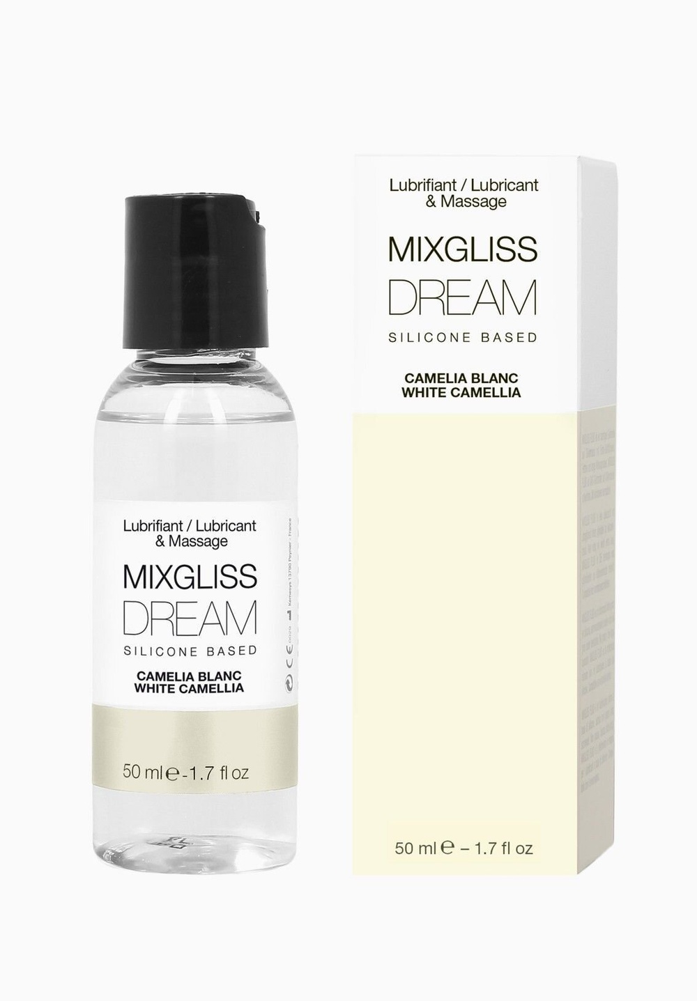 Лубрикант на силіконовій основі MixGliss DREAM — CAMELIA BLANC (50 мл) з ароматом білої камелії фото