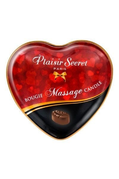 Массажная свеча сердечко Plaisirs Secrets Chocolate (35 мл) фото