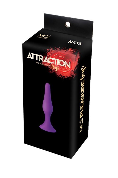 Анальна пробка на присоску MAI Attraction Toys №33 Purple, довжина 11,5cм, діаметр 3 см фото