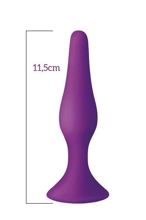 Анальна пробка на присоску MAI Attraction Toys №33 Purple, довжина 11,5cм, діаметр 3 см фото