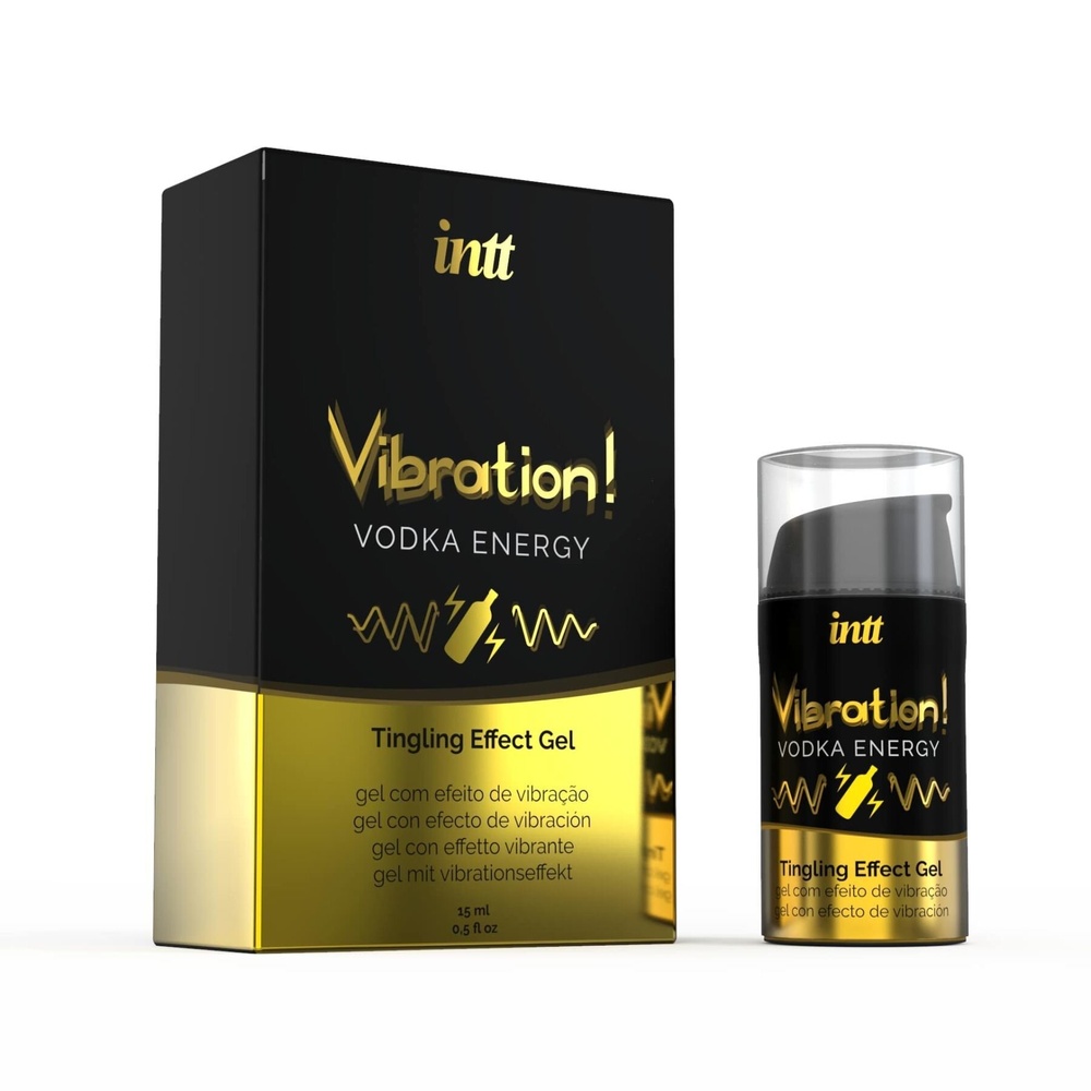 Рідкий вібратор Intt Vibration Vodka (15 мл), густий гель, дуже смачний, діє до 30 хвилин фото