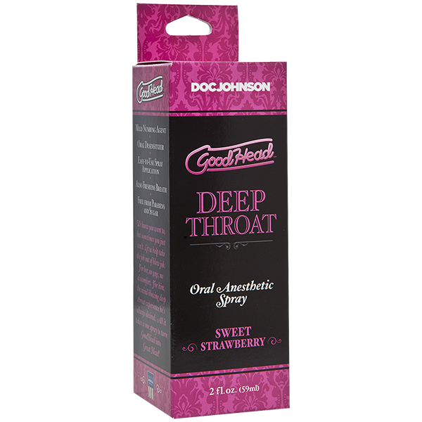 Спрей для минета Doc Johnson GoodHead DeepThroat Spray — Sweet Strawberry 59 мл для глибокого мінета фото