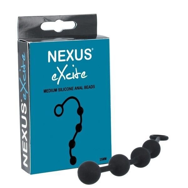 Анальні кульки Nexus Excite Medium Anal Beads, силікон, макс. діаметр 2,5 см фото