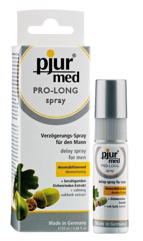 Пролонгирующий спрей pjur MED Prolong Spray 20 мл с натуральным экстрактом дубовой коры и пантенолом фото