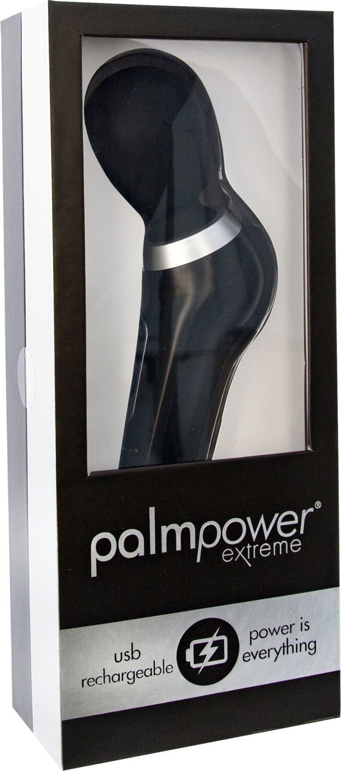 Потужний вібромасажер PalmPower EXTREME — Black водонепроникний, з плавним регулюванням фото
