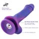 Фалоімітатор 8.2″ з вібрацією для секс-машин Hismith Purple Silicone Dildo with Vibe, знімний конект фото 4