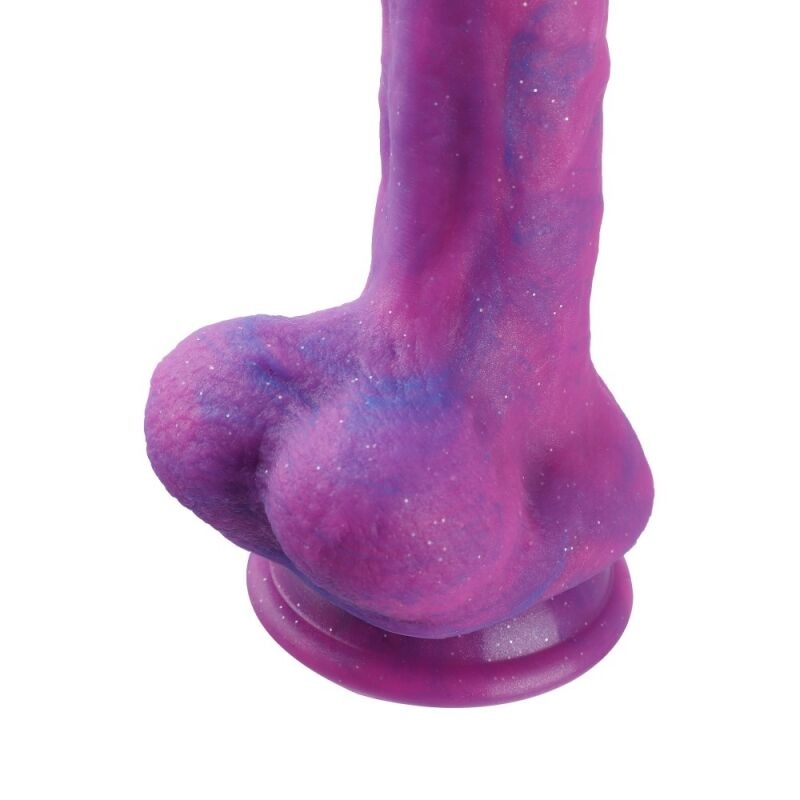 Фалоімітатор 8.2″ з вібрацією для секс-машин Hismith Purple Silicone Dildo with Vibe, знімний конект фото