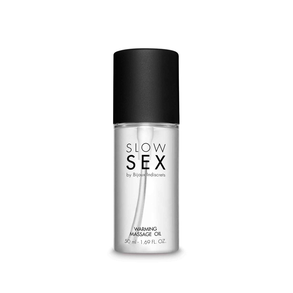Розігріваюча їстівна масажна олія Bijoux Indiscrets Slow Sex Warming massage oil фото