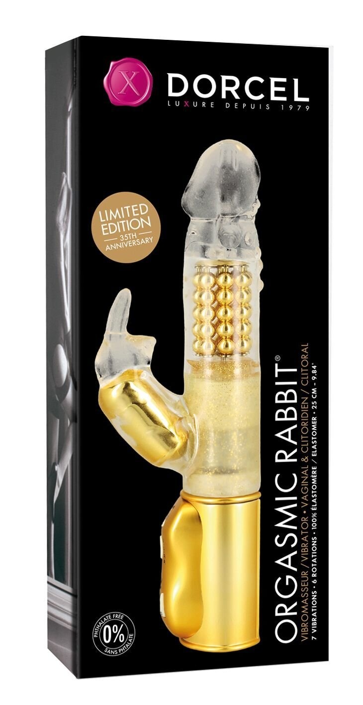 Вібратор-кролик Dorcel Orgasmic Rabbit Gold з перловим масажем фото