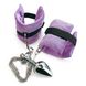 Наручники с металлической анальной пробкой Art of Sex Handcuffs with Metal Anal Plug size M Purple фото 6