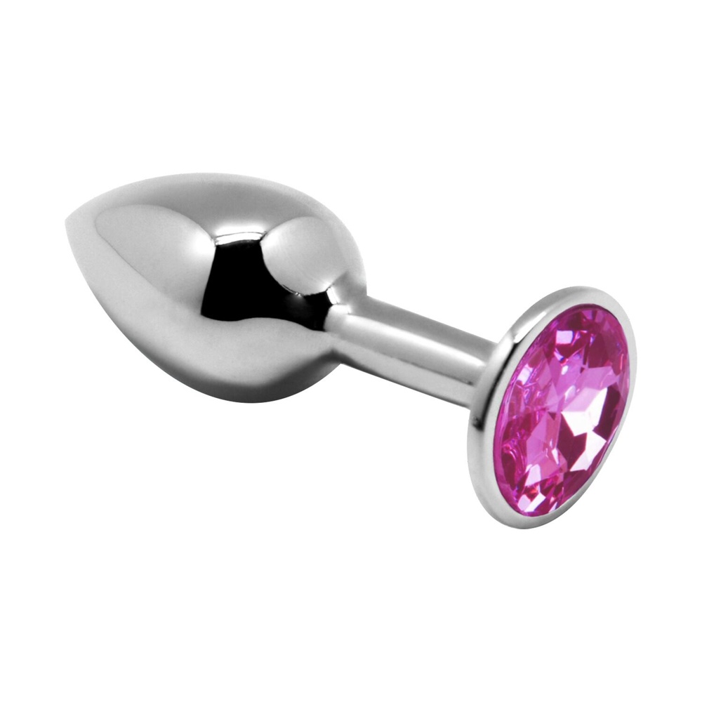 Металлическая анальная пробка с кристаллом Alive Mini Metal Butt Plug Pink L фото