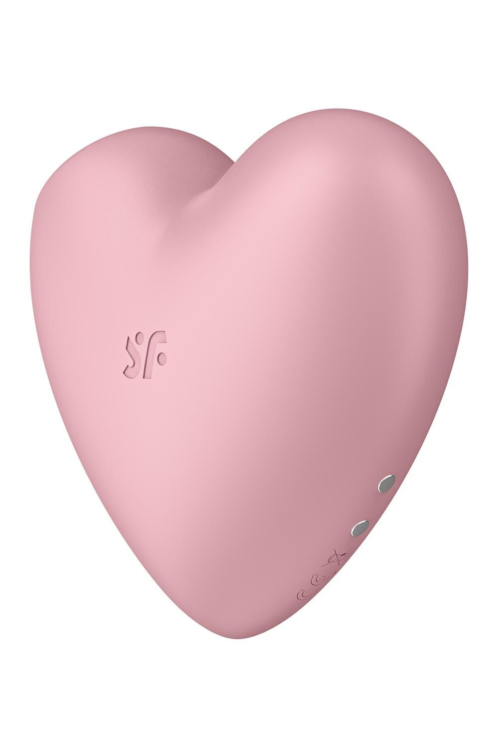 Вакуумний стимулятор-серце з вібрацією Satisfyer Cutie Heart Light Red фото
