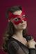 Маска кішечки Feral Feelings — Kitten Mask, натуральна шкіра, червона фото 2