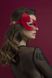 Маска кошечки Feral Feelings - Kitten Mask, натуральная кожа, красная фото 3