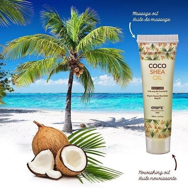 Органическое кокосовое масло Карите (Ши) для тела EXSENS Coco Shea Oil 100 мл, сертификат ECOCERT фото