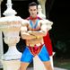 Чоловічий еротичний костюм супермена "Готовий на все Стів" S/M: плащ, портупея, шорти, манжети фото 4
