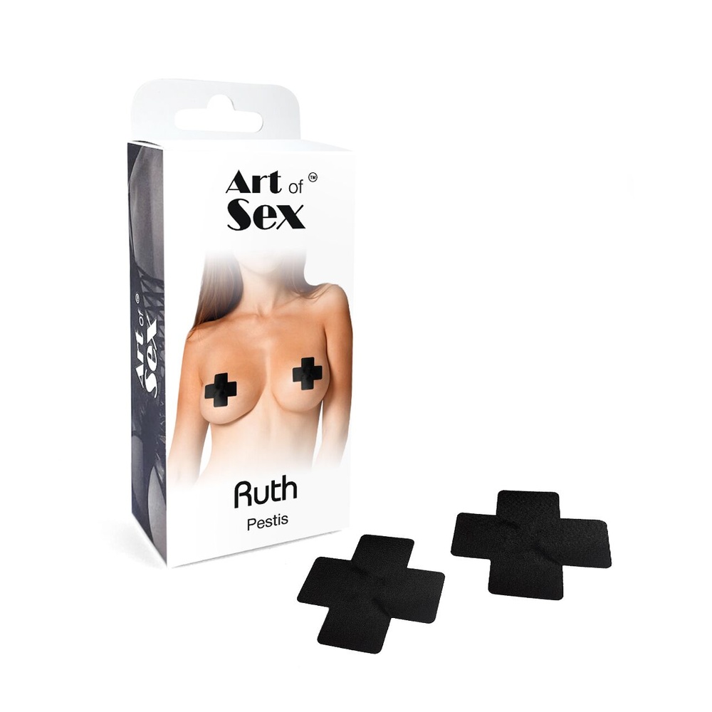 Сексуальні наклейки на груди Art of Sex – Ruth. Чорний фото