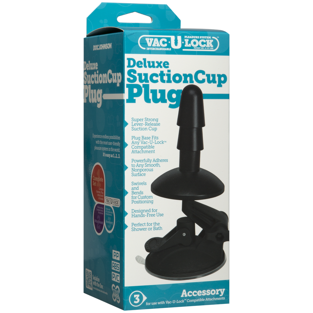Кріплення для душа з присоскою Doc Johnson Vac-U-Lock — Deluxe Suction Cup Plug для іграшок фото