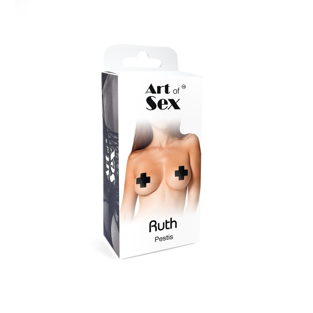 Сексуальні наклейки на груди Art of Sex – Ruth. Чорний фото
