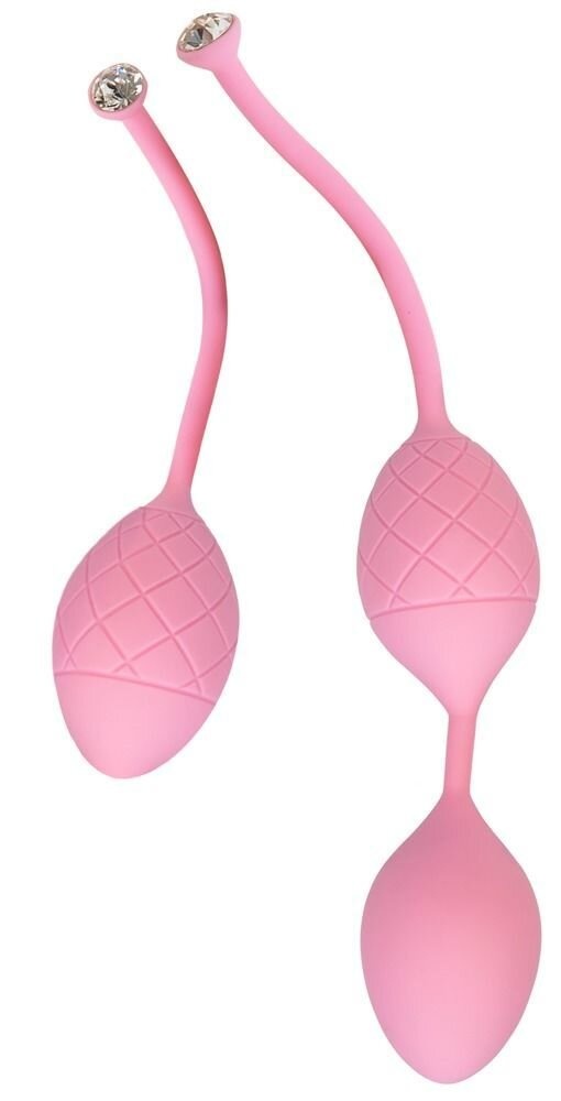 Роскошные вагинальные шарики PILLOW TALK - Frisky Pink с кристаллом, диаметр 3,2см, вес 49-75гр фото