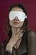 Маска на очі Feral Feelings — Blindfold Mask, натуральна шкіра, біла фото 1