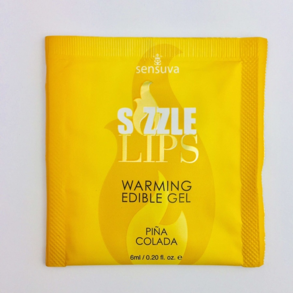 Пробник массажного геля Sensuva - Sizzle Lips Pina Colada (6 мл) фото