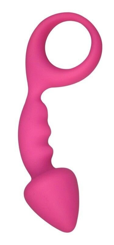 Анальная пробка Adrien Lastic Budy Pink со стимулирующей ножкой, макс. диаметр 2,5см фото