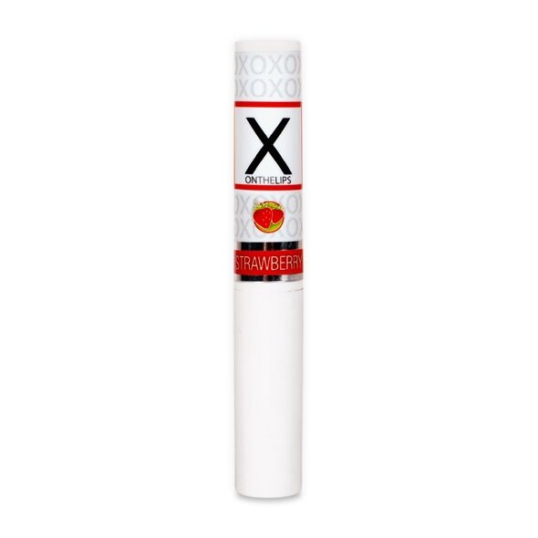 Стимулюючий бальзам для губ унісекс Sensuva — X on the Lips Strawberry з феромонами, полуниця фото