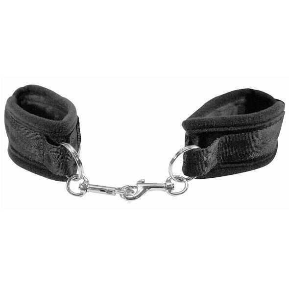 Наручники Sex and Mischief - Beginners Handcuffs Black тканевые фото