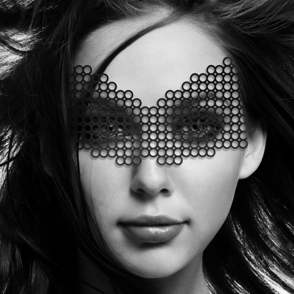 Маска на обличчя Bijoux Indiscrets — Erika Mask, вінілова, клейове кріплення, без зав'язок фото
